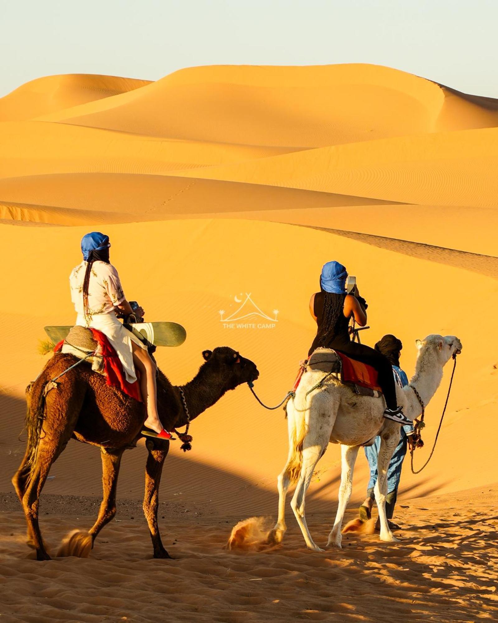 The White Camp - Your Merzouga Luxury Desert Camp & Erg Chebbi Dunes Camel Riding Eksteriør billede